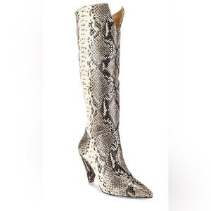 BLACK SUEDE STUDIO NWT Megan Boot in Quartz Python Leather Sz 8